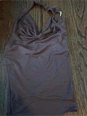 Discovery Brown Halter Crop Top